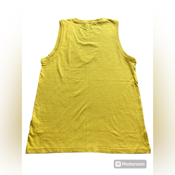MADEWELL V-Neck Cotton Tank in Gilded Chartreuse. Size Medium. NWT. - Picture 4 of 9